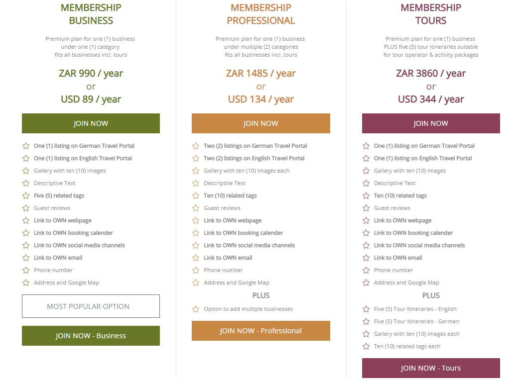 Africa Adventure Membership Plans